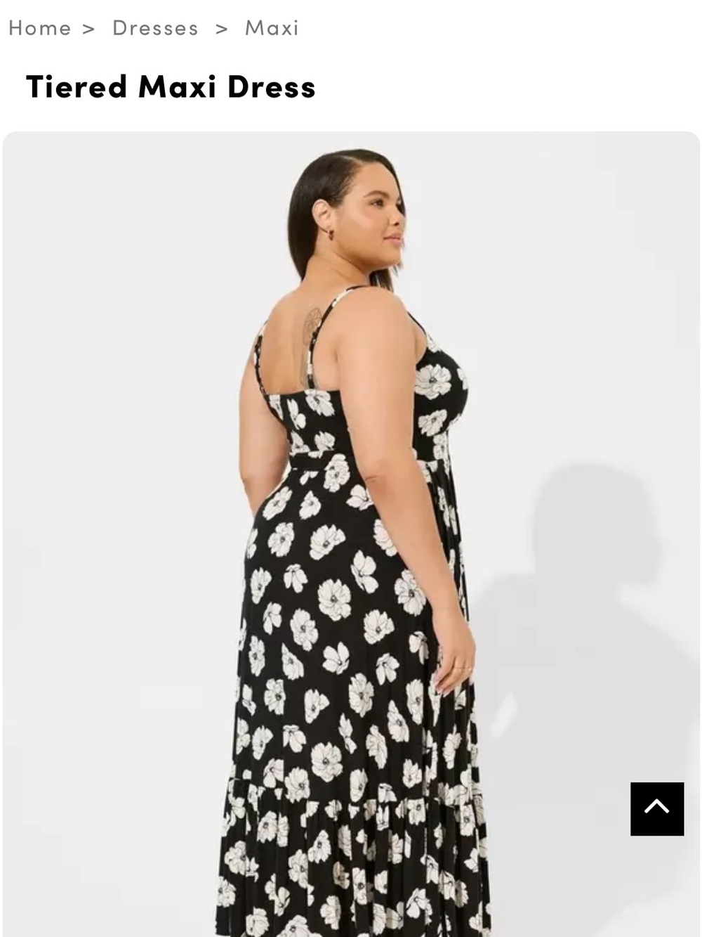 TORRID Women’s Sleeveless Tiered Maxi Dress Sundress Yellow Black Floral Size 1 - Picture 14 of 16